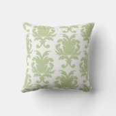 セージはっきりしたグリーン大型ダマスク クッション (裏面)