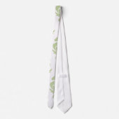 セージはっきりしたグリーン大型ダマスク ネクタイ (裏面)