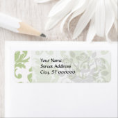 セージはっきりしたグリーン大型ダマスク ラベル (インサイチュ)