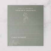 セージアイボリーアイビーフローラボホ結婚ズ プレイスカード (外部開封)