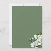 セージアーチホワイトフローラブライダルシャワー招待 招待状 (裏面)