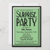 セージアールデコフォト誕生日サプライズパーティー 招待状 (正面)