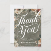 セージウィスパーコテージコアフローラとスクリプト結婚ズ サンキューカード (正面)