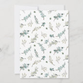 セージウォーターカラー ユーカリ ウェディングモノグラム 招待状 (裏面)