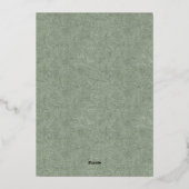 セージエバーグリーンシダ植物保存日 箔招待状 (裏面)