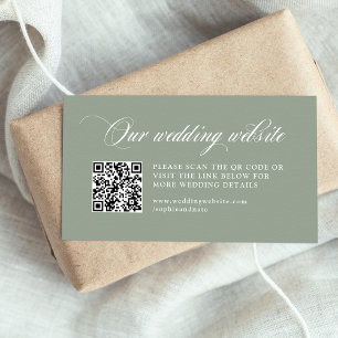 セージエレガイタリアンンス   の結婚WebサイトQRコード エンクロージャーカード