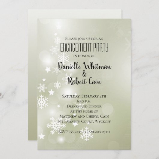 セージエレガントアブストラクト水彩雪 (正面/裏面)