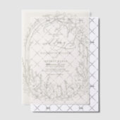 セージエレガントガーデンコケ結婚ッツ ベラム紙招待状 (オフセット (招待状))