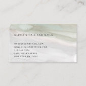 セージエレガントグリーンとグレーの水色 ロイヤリティカード (裏面)