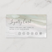 セージエレガントグリーンとグレーの水色 ロイヤリティカード (正面)