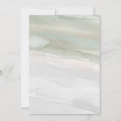 セージエレガントグリーンとグレーの水色 | 結婚s 招待状 (裏面)