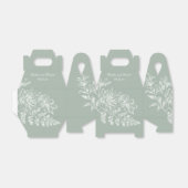 セージエレガントグリーンとホワイトのフローラ優先ボックス フェイバーボックス (折り畳みなし)