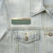 セージエレガントグリーンと金ゴールド:プロフェッショナルに最適 名札 (インサイチュ)