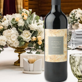 セージエレガントグリーンイエローフローラワインラベル ワインラベル