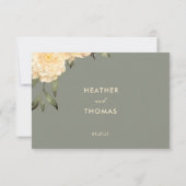 セージエレガントグリーンイエローフローラ 出欠カード (裏面)