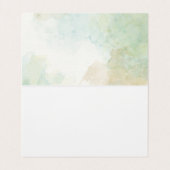 セージエレガントグリーンウォーターの色を折り畳み 名刺 (内部フラット)