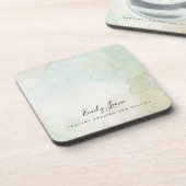 セージエレガントグリーンウォーターの色 コースター (左側)