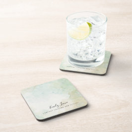 セージエレガントグリーンウォーターの色 コースター