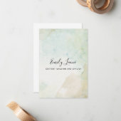 セージエレガントグリーンウォーターの色 ノートカード (正面/裏面インサイチュ)