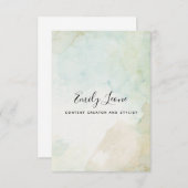 セージエレガントグリーンウォーターの色 ノートカード (正面/裏面)