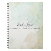 セージエレガントグリーンウォーターの色 ノートブック (正面)