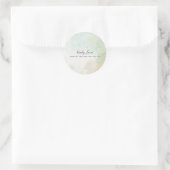 セージエレガントグリーンウォーターの色 ラウンドシール (バッグ)