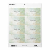 セージエレガントグリーンウォーターの色 ラベル (フルシート)