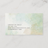 セージエレガントグリーンウォーターの色 名刺 (裏面)