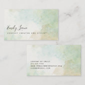 セージエレガントグリーンウォーターの色 名刺 (正面/裏面)