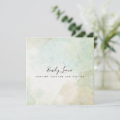 セージエレガントグリーンウォーターの色 招待状 (スタンド正面)