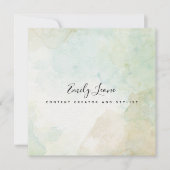 セージエレガントグリーンウォーターの色 招待状 (正面)