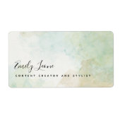 セージエレガントグリーンウォーター差出人住所 ラベル (正面)