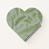 セージエレガントグリーンウォーター色フローラ ノートブック (裏面)