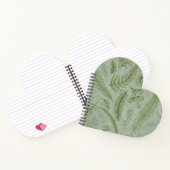 セージエレガントグリーンウォーター色フローラ ノートブック (内部)