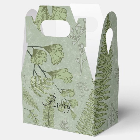 セージエレガントグリーンウォーター色フローラ フェイバーボックス (オープン)