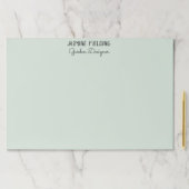 セージエレガントグリーンガーデンデザイパーソナライズされたナー ペーパーパッド (インサイチュ)