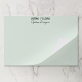 セージエレガントグリーンガーデンデザイパーソナライズされたナー ペーパーパッド (折り畳み)