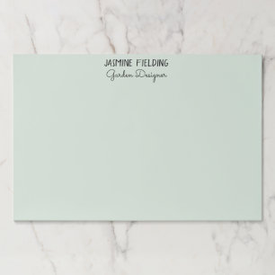 セージエレガントグリーンガーデンデザイパーソナライズされたナー ペーパーパッド