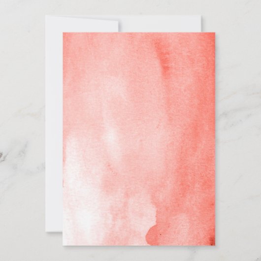 セージエレガントグリーンコーラルボホフローラズ結婚 招待状 (裏面)