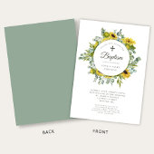 セージエレガントグリーンサンフラワーリース 招待状