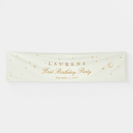 セージエレガントグリーンスターズ誕生日パーティーへようこそ 横断幕 (横)