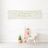 セージエレガントグリーンスターズ誕生日パーティーへようこそ 横断幕 (インサイチュ)