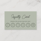 セージエレガントグリーントレンディーボホモダン6パンチ ロイヤリティカード (正面)