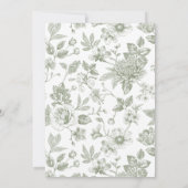 セージエレガントグリーンニカ招待状 | ラインアート 招待状 (裏面)