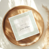 セージエレガントグリーンバプティスペーパーナプキン スタンダードカクテルナプキン