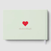 セージエレガントグリーンバラ金ゴールド結婚記念日 ゲストブック (裏面)