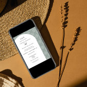 セージエレガントグリーンパターン結婚式招待状 招待状