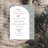 セージエレガントグリーンパターン結婚式招待状 招待状