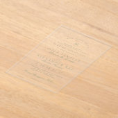 セージエレガントグリーンフォーマルラ結婚ク アクリル招待状 (レイダウン)