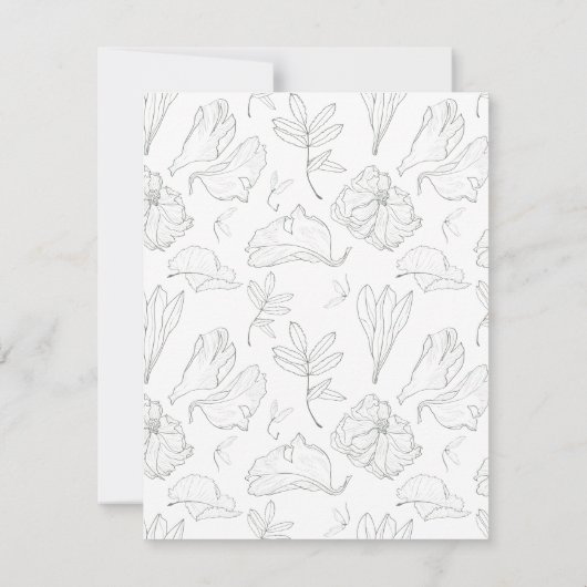 セージエレガントグリーンフローラのリハ結婚ーサルディナー 招待状 (裏面)